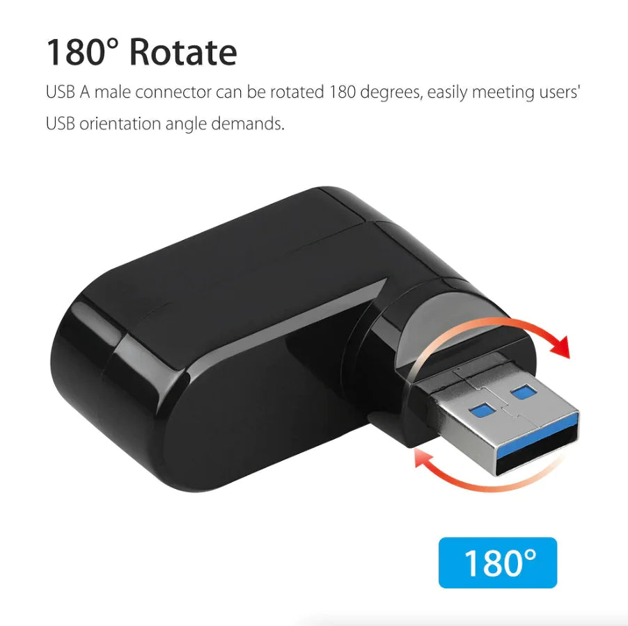 Adaptateur pour ordinateur portable haute vitesse 3 ports USB 3.0 Multi HUB Splitter Expansion Desktop PC