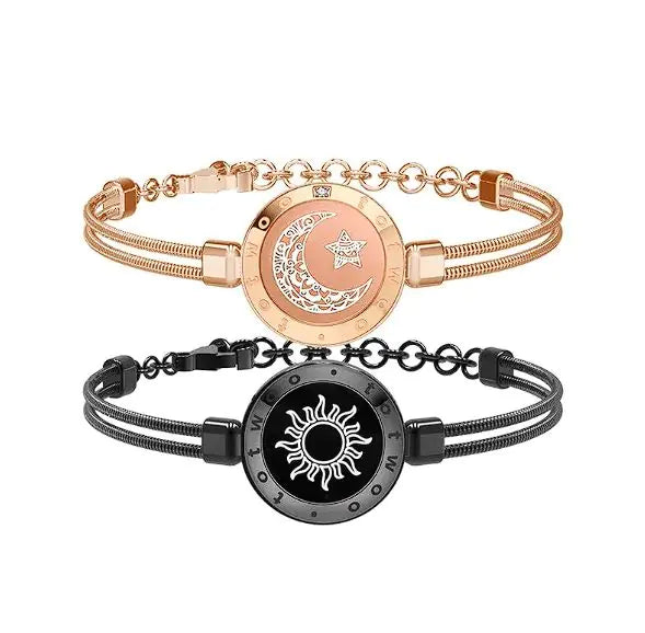 Bracelet de couple à détection intelligente Sun-Moon