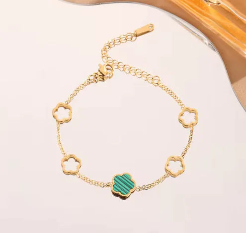 Bracelet réglable en acier inoxydable LuxeClover