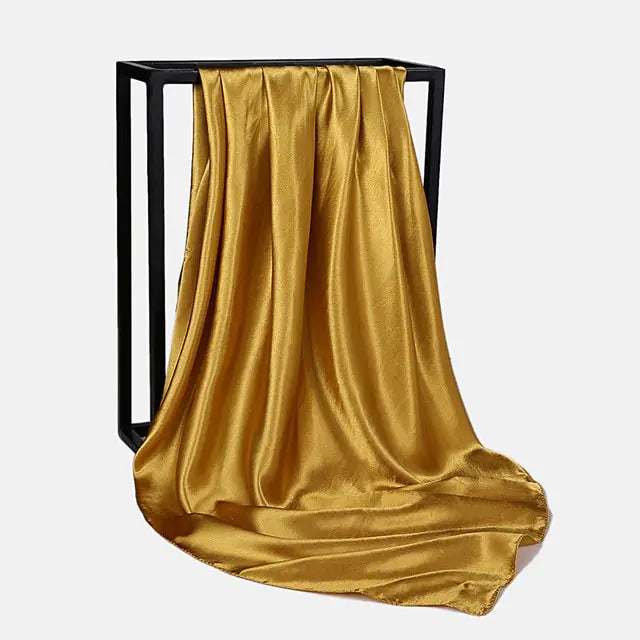 Foulard foulard en soie de couleur unie