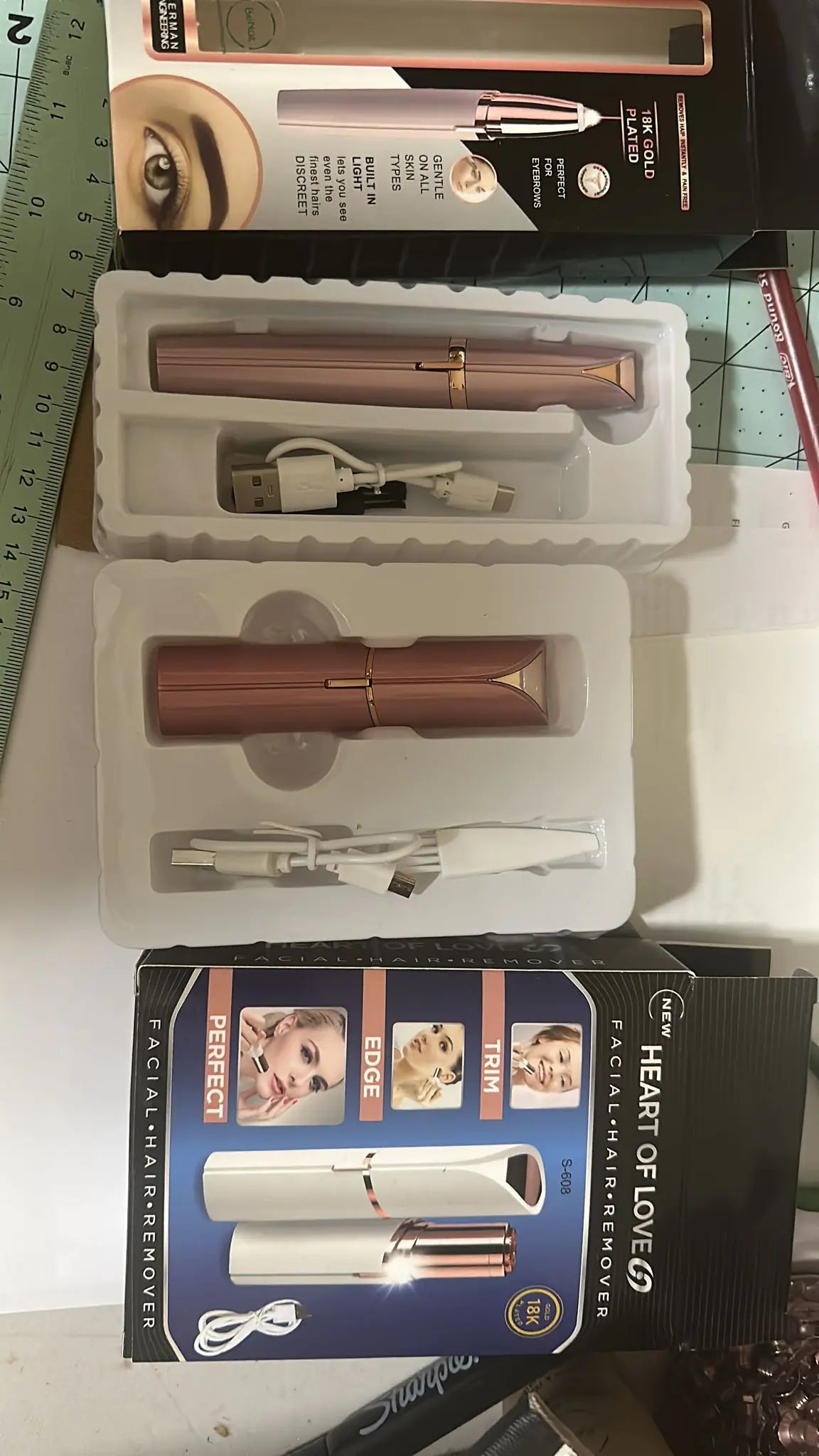 Ensemble rechargeable d'épilations pour le visage et les sourcils - Paquet de 2