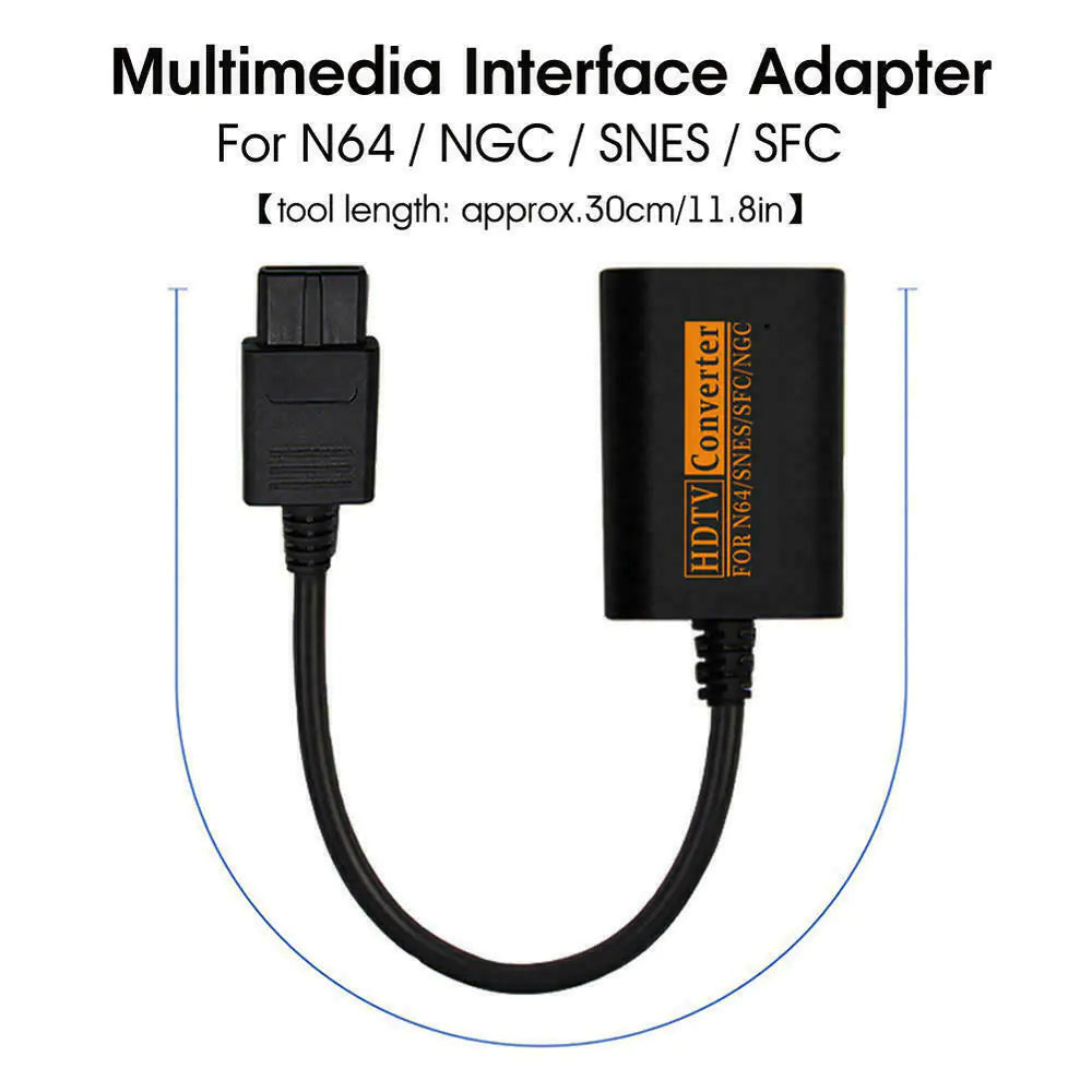 Adaptateur Convertisseur N64 Vers HDMI Câble De Liaison HD Pour Nintendo Gamecube Super NES SNES