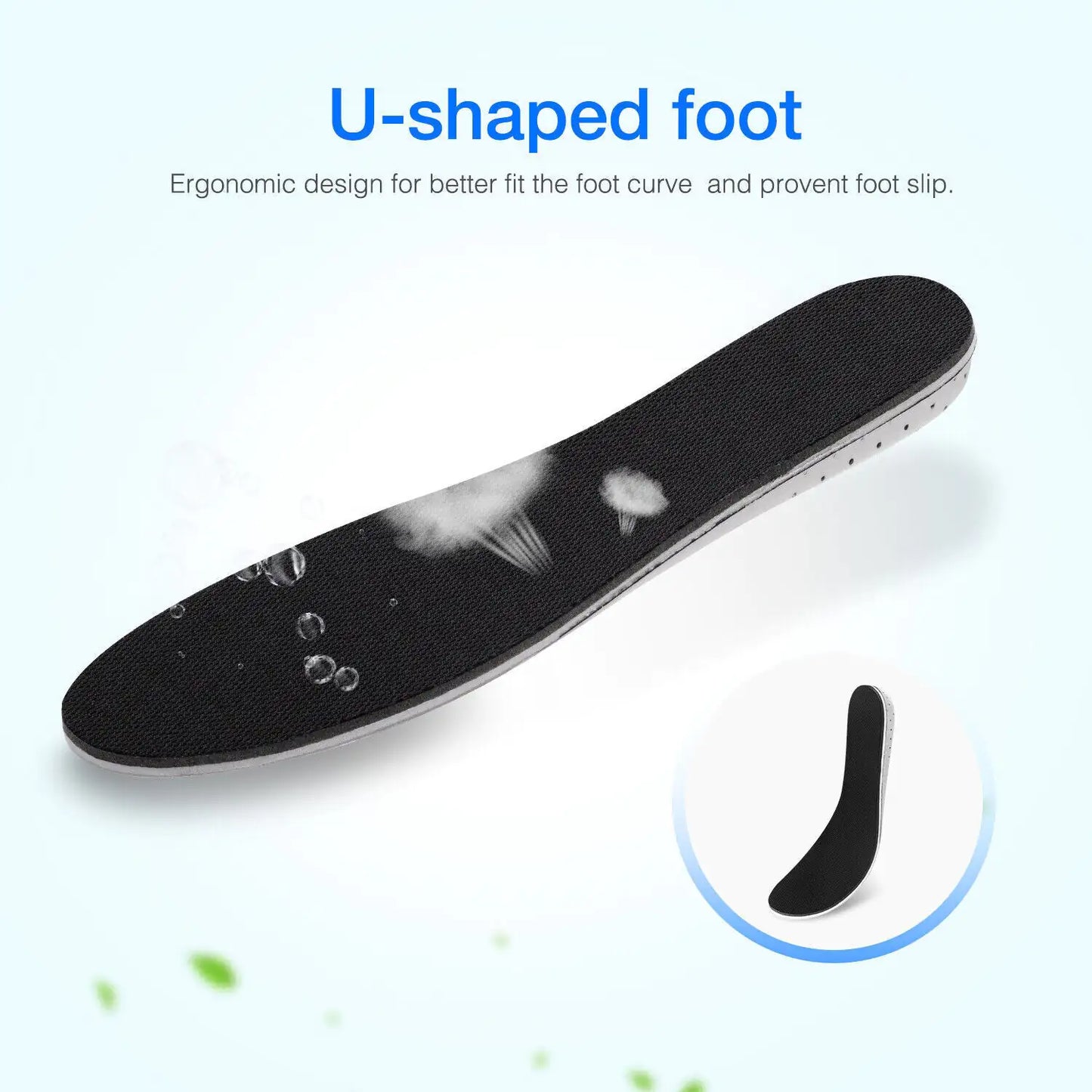 Hommes Femmes Invisible Height Increase Insoles Heel Lift Taller Shoe Inserts Pad US