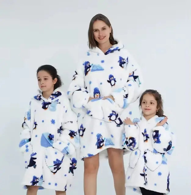 Sweat à capuche en velours surdimensionné en peluche