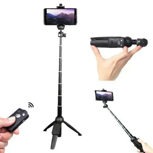 Selfie Stick Trépied 40" Bluetooth Remote Portable pour iPhone et téléphones Android