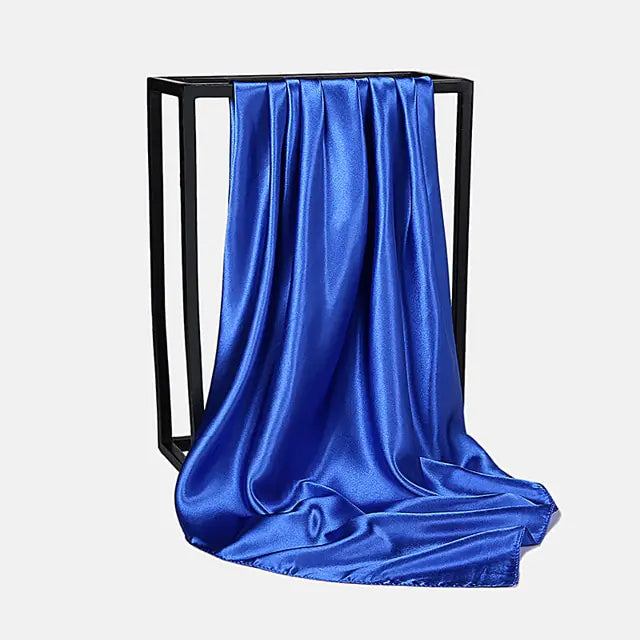 Foulard foulard en soie de couleur unie