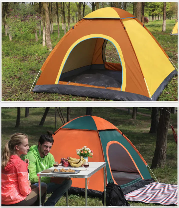Tente Pop Up Tente De Camping Pour 2-3 Personnes Abri De Randonnée Étanche À L'auvent Pour L'extérieur