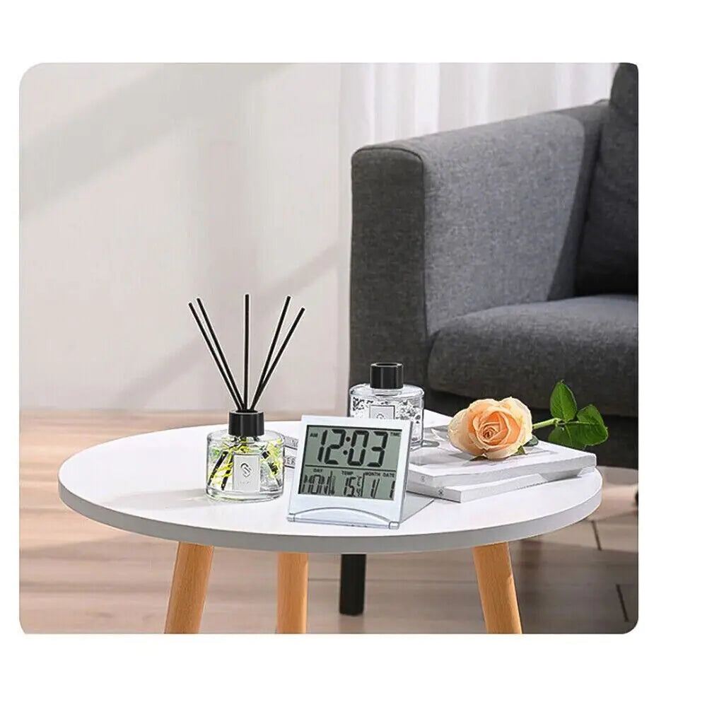 Réveil de voyage numérique Horloge LCD à température pliable Minuterie de bureau compacte Nouveau
