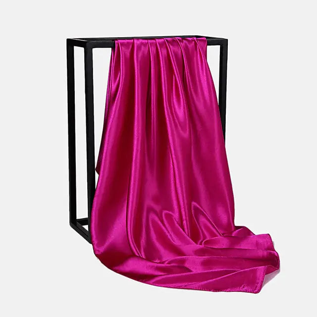 Foulard foulard en soie de couleur unie