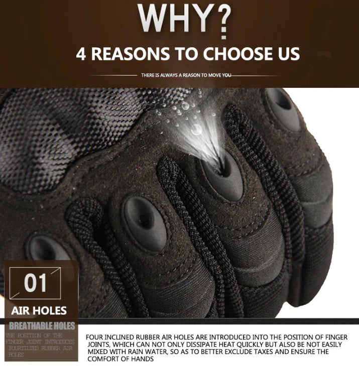 Tactique Moto Motocross Gants à doigts complets Moto Équitation Racing Mittens
