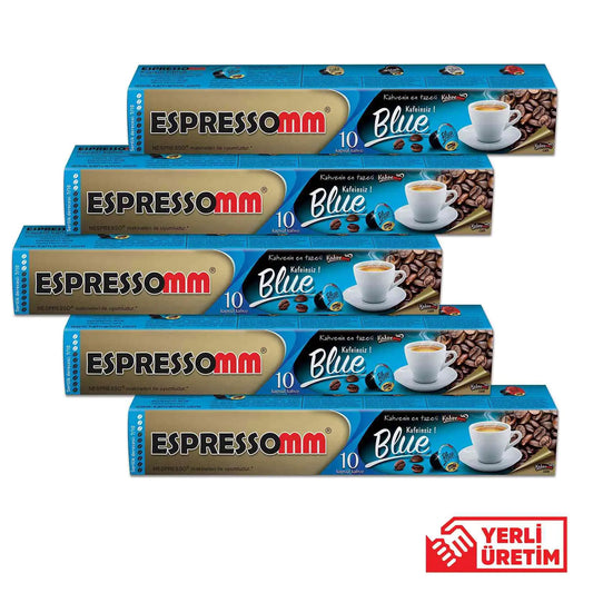 Capsule de café compatible Nespresso bleue Espressomm (10 pièces) - Pbt