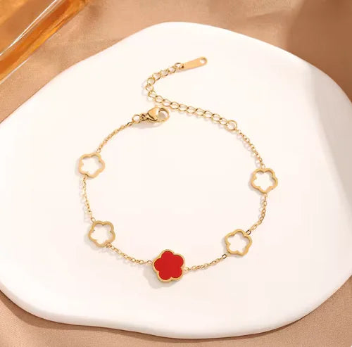Bracelet réglable en acier inoxydable LuxeClover