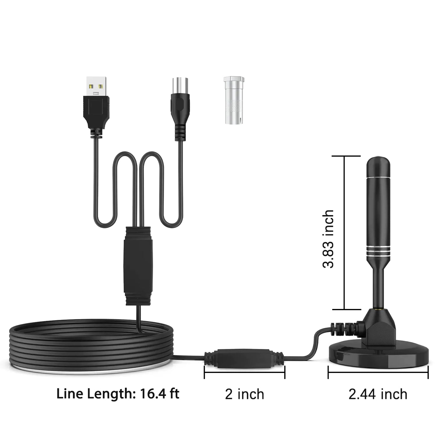 5600Miles Antenne TV améliorée HDTV Amplifiée Numérique 4K 1080P Longue Portée Intérieur