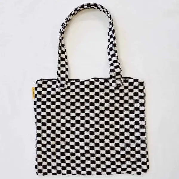 Sac fourre-tout à carreaux