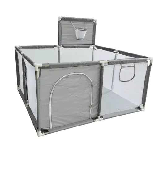 IMBABY Baby Playpend - Barrière de sécurité avec piscine à balles, basket-ball et football pour enfants