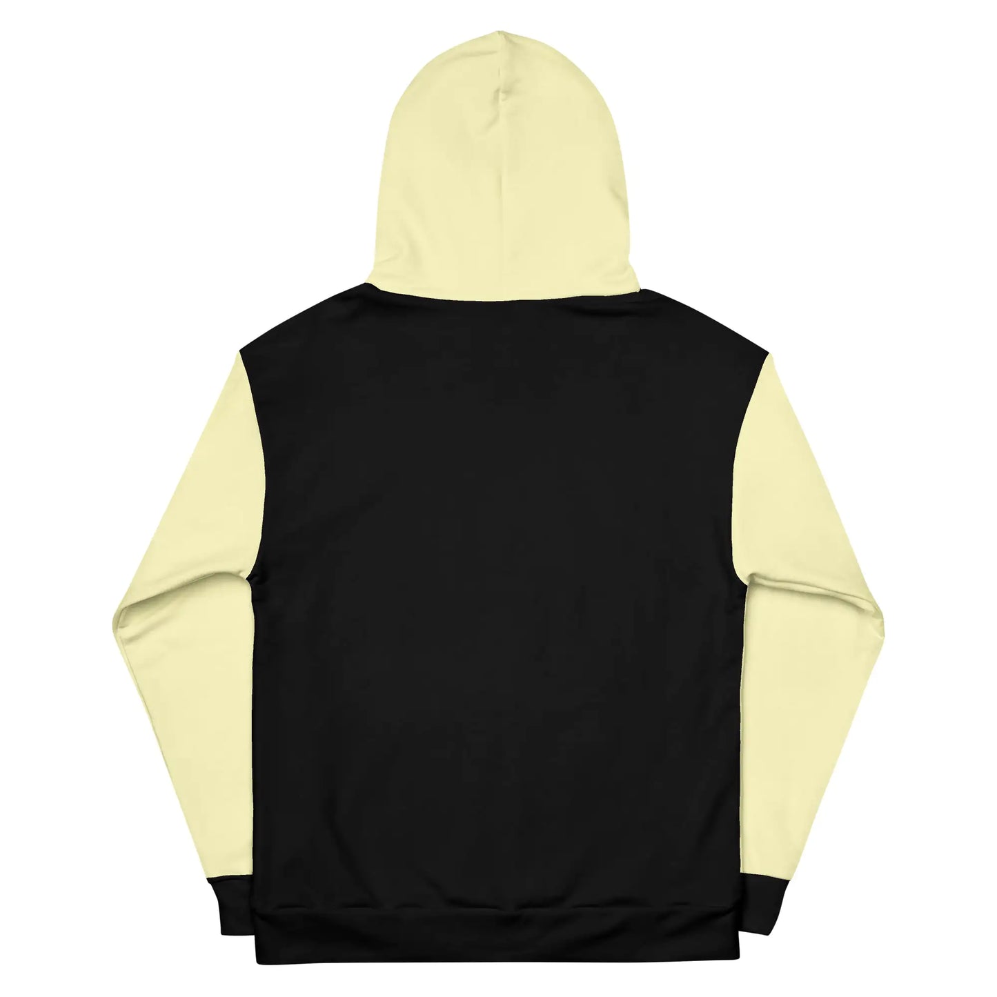 Sweat à capuche à deux tons de la mer tropicale jaune crème