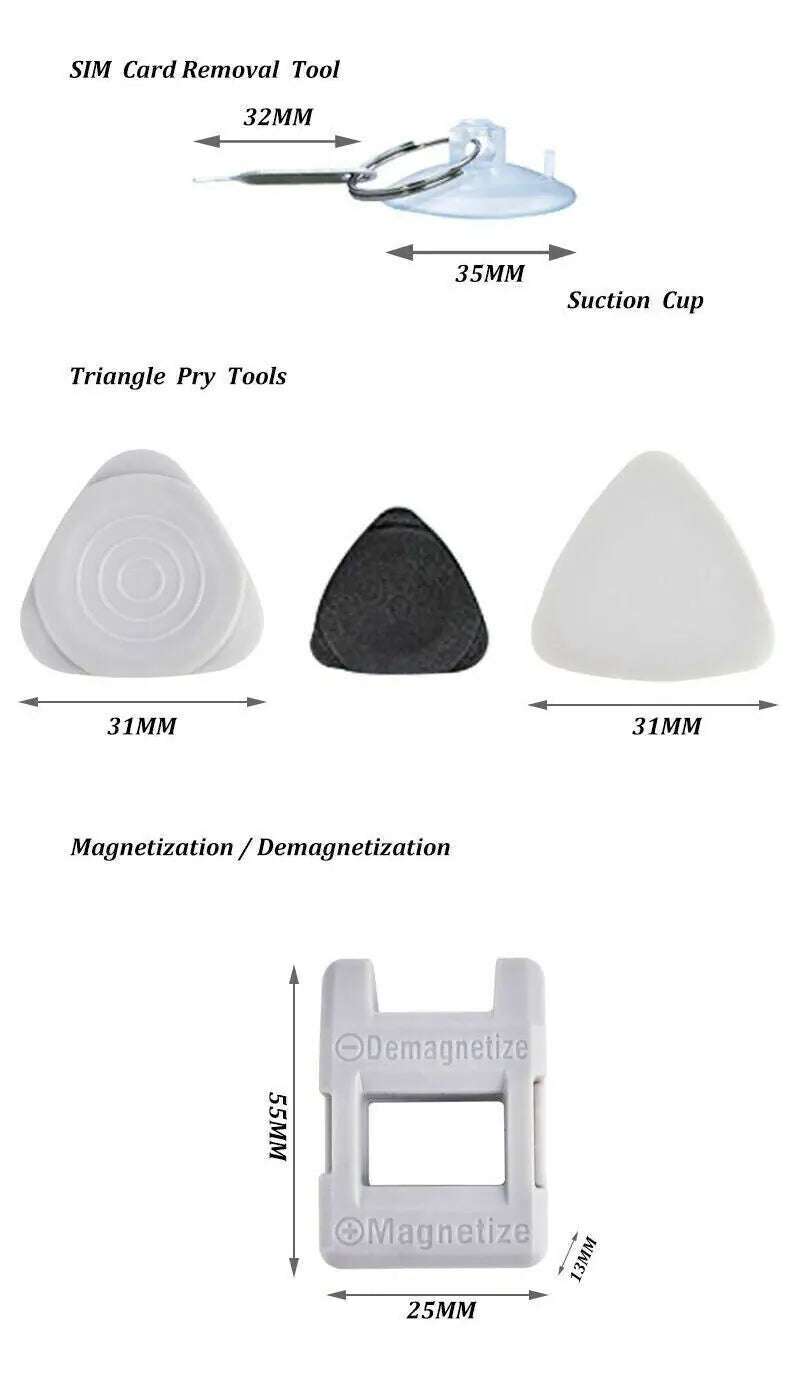 Jeu d'embouts de tournevis magnétiques pour iPhone Kit d'outils Macbook Montre de réparation 117PCS