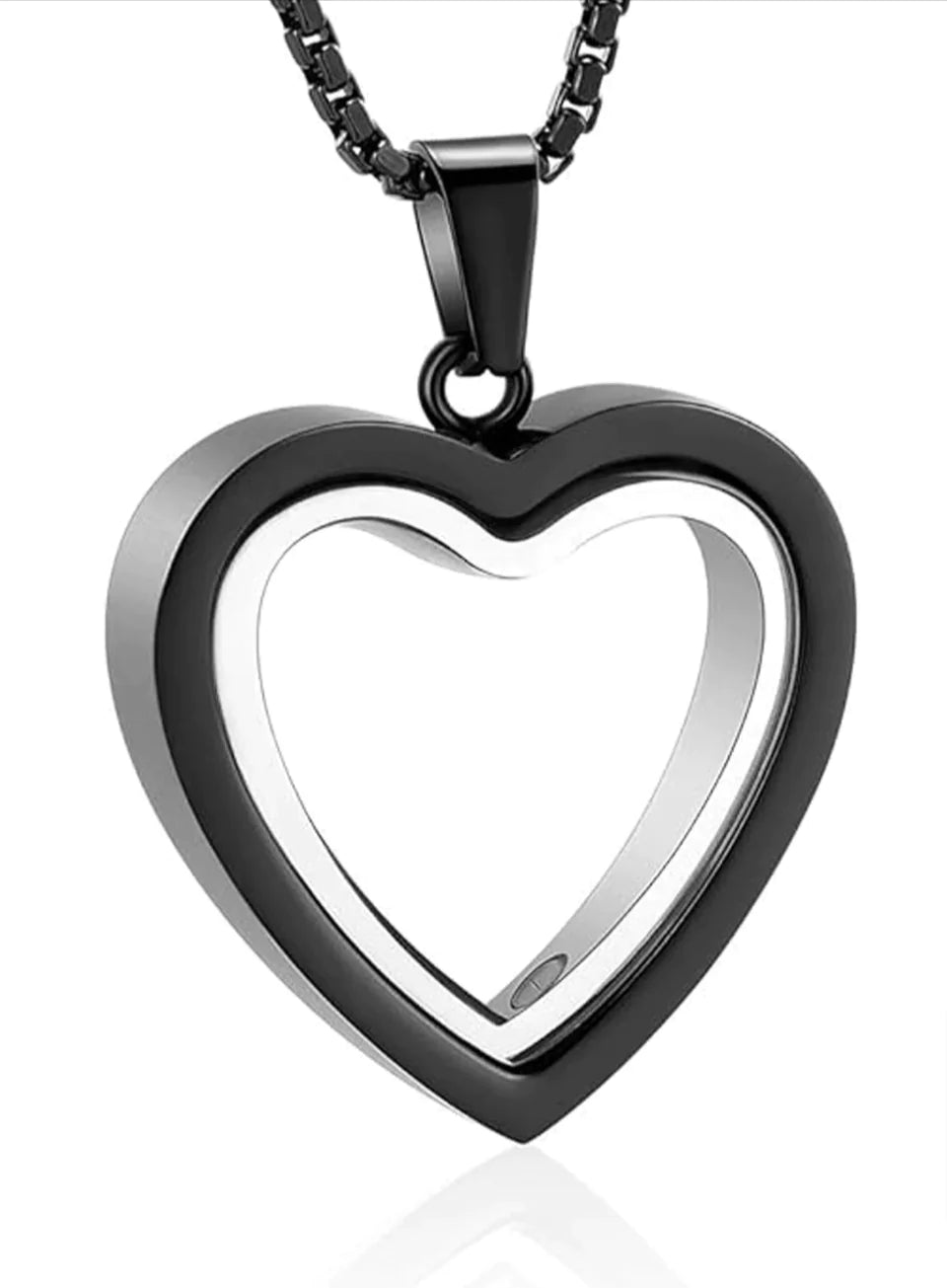 Souvenir sincère : Pendentif de crémation en forme de cœur en acier inoxydable