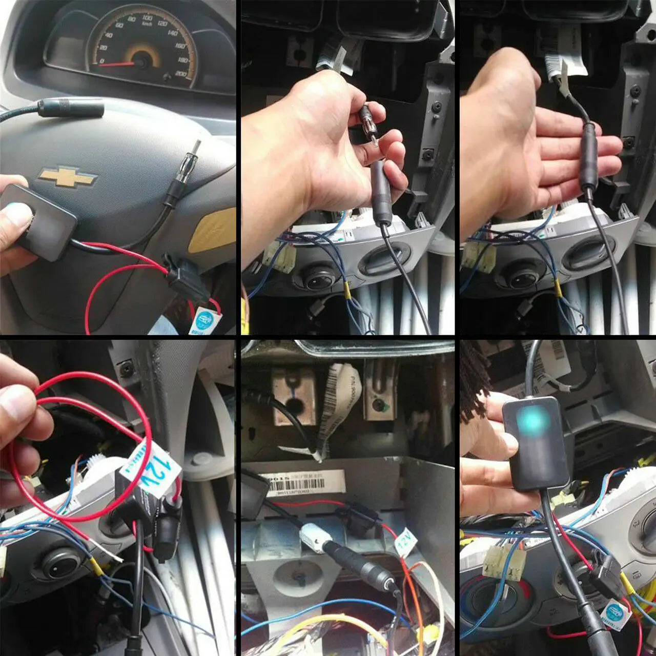 Car Auto Stereo FM & AM Radio Signal Antenna Aerial Signal Amp Amplificateur Booster