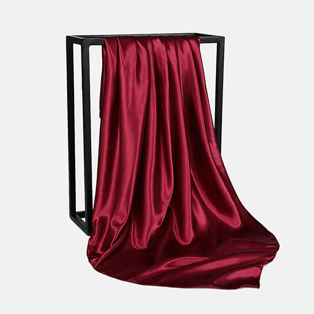 Foulard foulard en soie de couleur unie