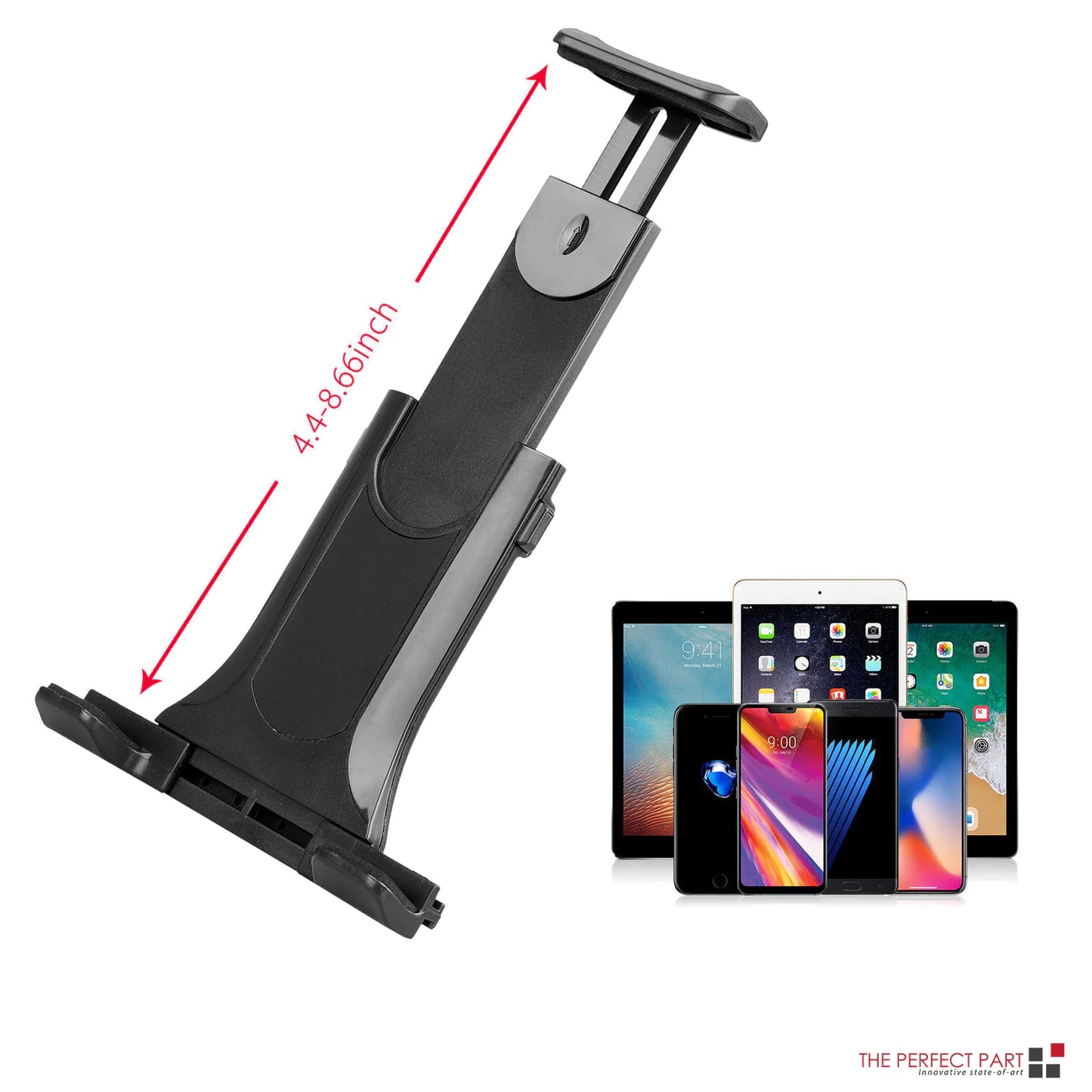 Support de pare-brise de voiture universel à 360° Support de bureau pour téléphone portable Tablette iPad GPS