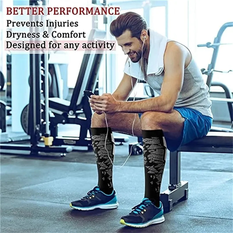 Chaussettes de récupération sportive à compression graduée