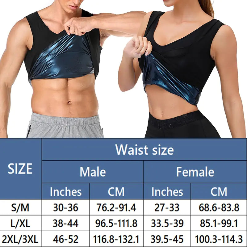 Gilet de sueur de sauna à compression thermique