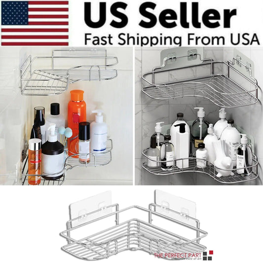 Shower Caddy Shelf Bathroom Corner Bath Storage Holder Organizer Triangle Rack