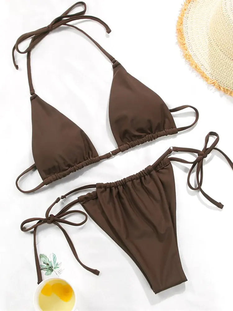 Ensembles de bikinis à cordes réglables