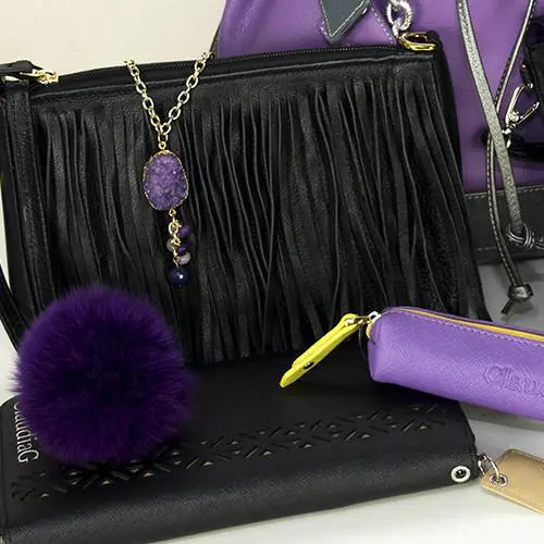 Foxy Bag Charm- Prune