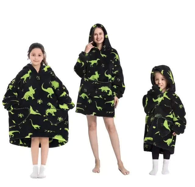 Sweat à capuche en velours surdimensionné en peluche