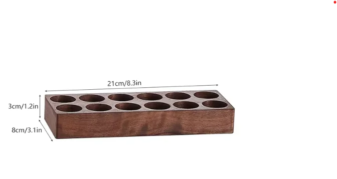 Ensemble de tubes de rangement pour café et thé en bois de noyer - Récipients en verre avec présentoir