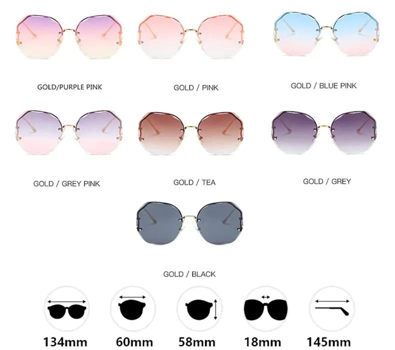 Lunettes de soleil à verres taillés
