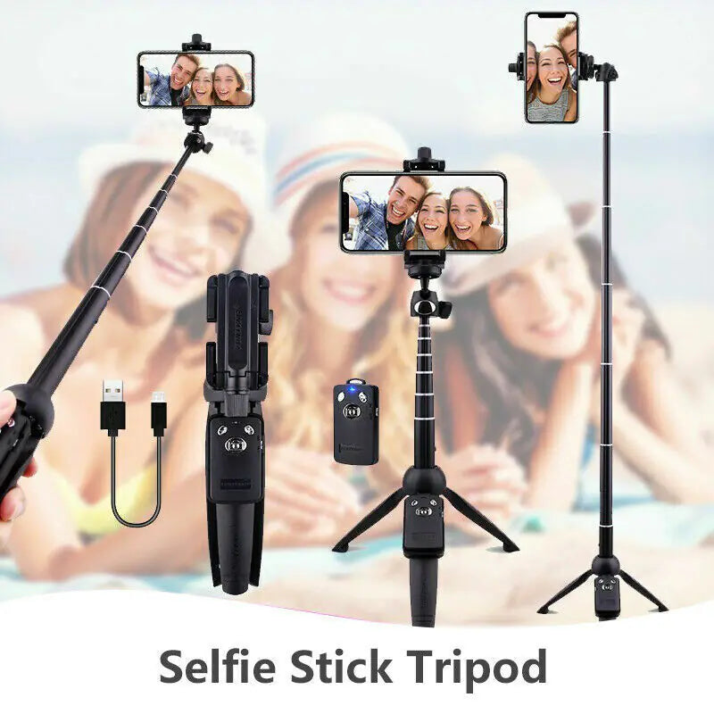 Selfie Stick Trépied 40" Bluetooth Remote Portable pour iPhone et téléphones Android
