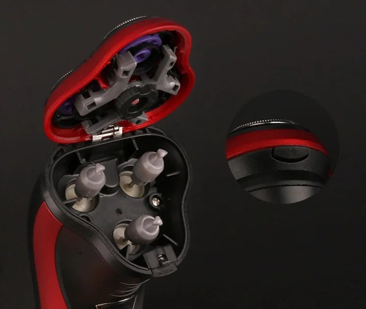Rasoir rotatif étanche pour hommes Rasoir électrique Pop-Up Trimmer Wet Dry Wireless