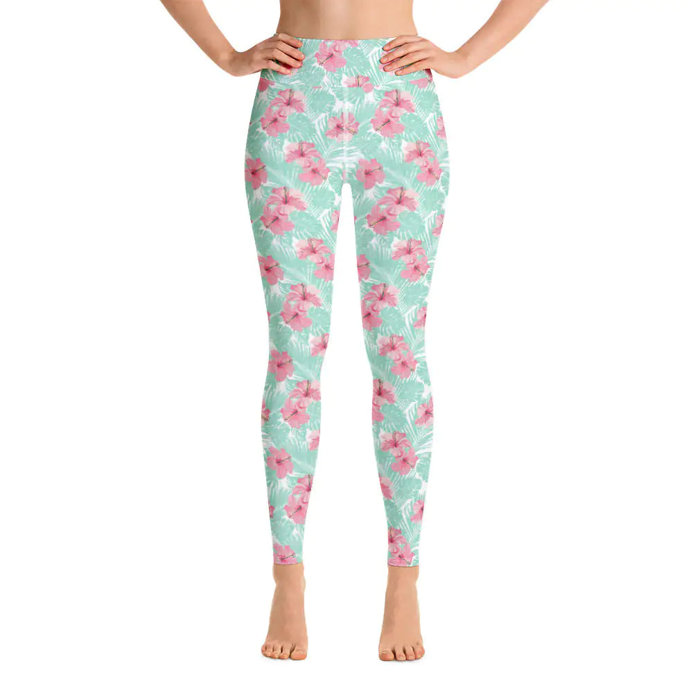 Leggings de yoga floral Tropical Island pour femmes