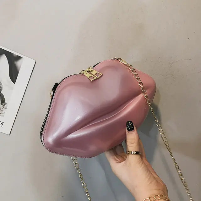 Mini sacs pour femmes 2023 New Fashion All-match Women's Shoulder Bag PU Solid Color Zipper Crossbody Patent Leather Lip Chain Bag
