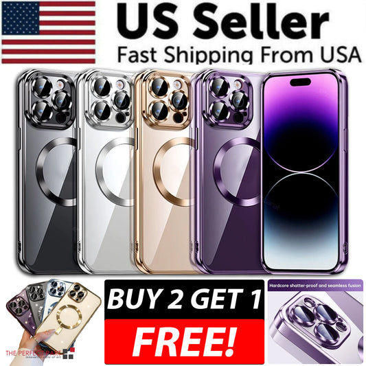 Pour Apple iPhone 14 13 12 11 Pro Max Case Mag Safe Couverture de l'objectif magnétique de l'appareil photo