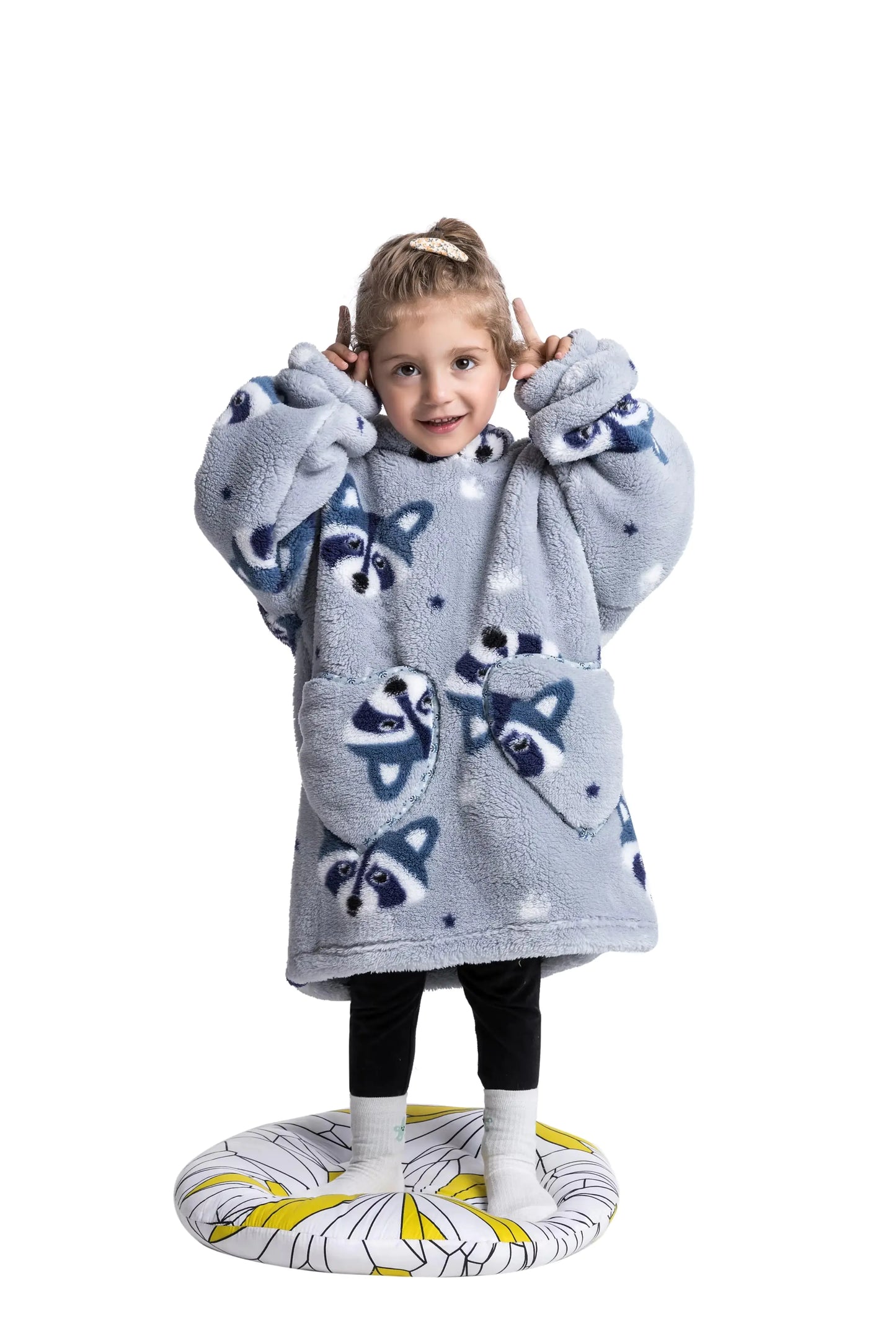 Sweat à capuche en velours surdimensionné en peluche