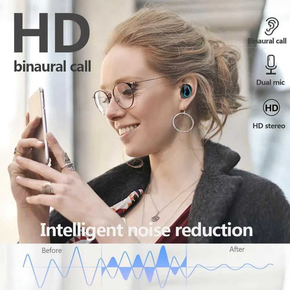 Casque Bluetooth 5.1 Écouteurs sans fil TWS Mini écouteurs Écouteurs stéréo IPX7