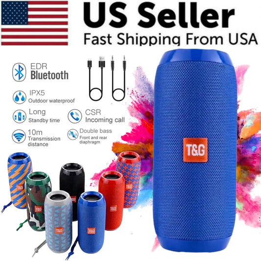 Haut-parleur Bluetooth Sans Fil Étanche Extérieur Stéréo Basse USB/TF/FM Radio LOUD