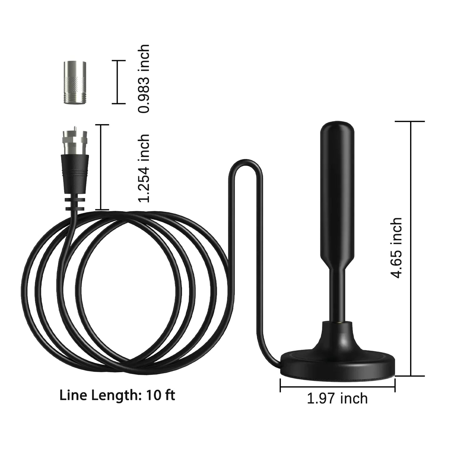 5600Miles Antenne TV améliorée HDTV Amplifiée Numérique 4K 1080P Longue Portée Intérieur