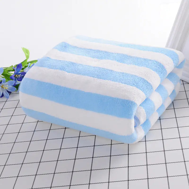 Serviettes de bain en velours corail