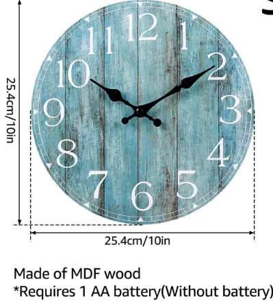 Horloge murale lumineuse silencieuse 16/10in
