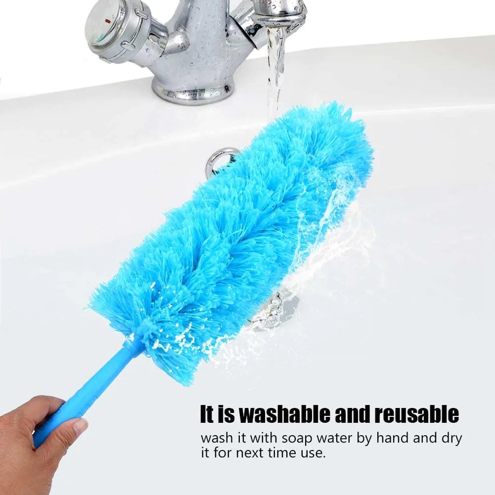 Brosse de nettoyage en microfibre Nettoyant pour poussière Poignée pliable Ventilateur de plafond souple