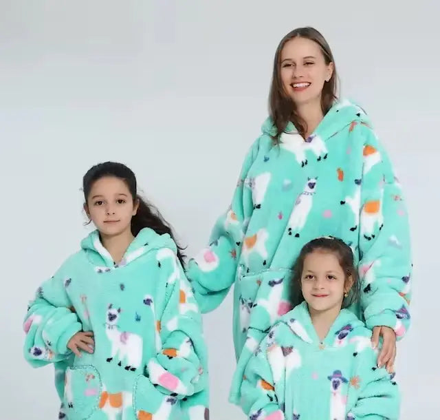 Sweat à capuche en velours surdimensionné en peluche