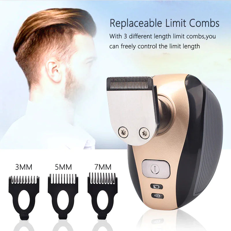 Rasoir électrique rotatif 5-en-1 4D Rechargeable Tête chauve Cheveux Tondeuse à barbe Rasoir