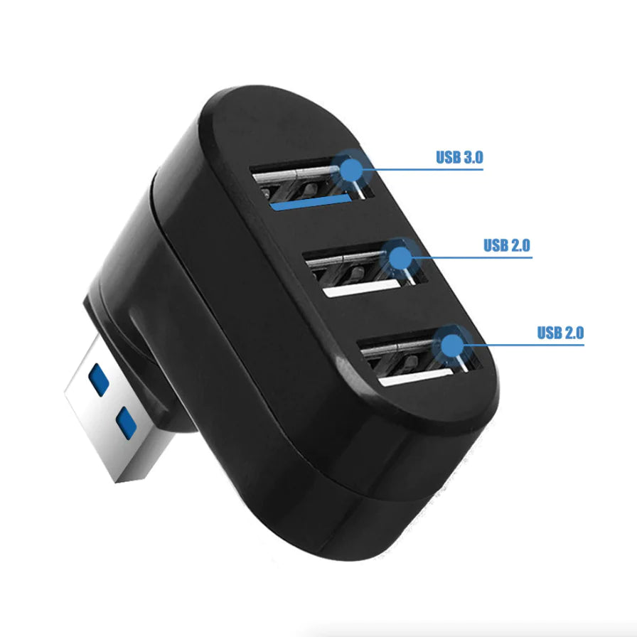 Adaptateur pour ordinateur portable haute vitesse 3 ports USB 3.0 Multi HUB Splitter Expansion Desktop PC
