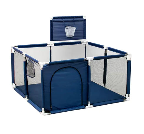 IMBABY Baby Playpend - Barrière de sécurité avec piscine à balles, basket-ball et football pour enfants