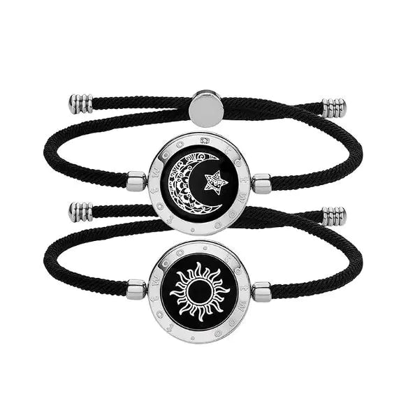 Bracelet de couple à détection intelligente Sun-Moon